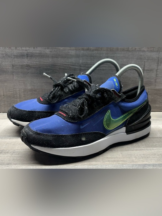 Nike Other - Nike Waffle One GS Shoes Blue Black Volt DV2235-400 Youth Size 3.5Y Sneakers